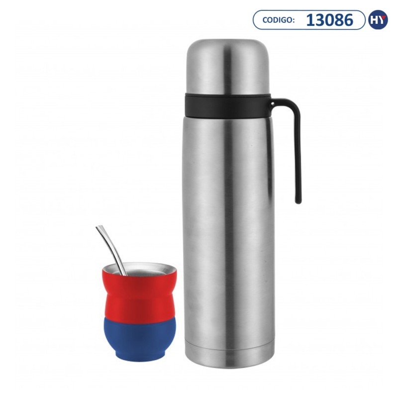 Garrafa Térmica Conjugada Café com leite Inox (MARCAMIX)