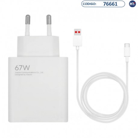 Carregador Xiaomi Mi Charging Combo MDY-12-EH de 67W USB Type-A - Branco