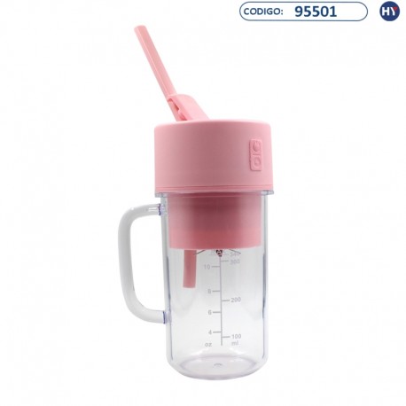 Licuadora Portátil SE-77 Crusher Juicer con Vaso de 340ml y Pajita (LL-898)