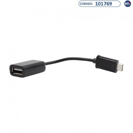 Adaptador OTG Micro-USB a USB-A / S-K07 - Preto