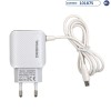 Cargador Enchufe Original Travel - 2USB - 0.5A/3.1A - Cable Micro-USB - Bivoltaje - Blanco