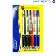 Marcador Permanente Bibaile BBL-022 - Kit 6 unidades - Dual Tip - F0402