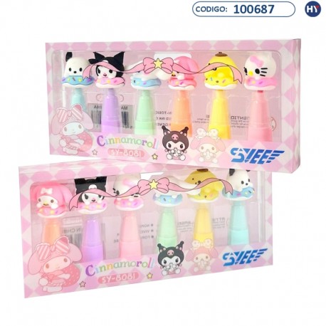 Caneta Marcador Infantil Cinnamoroll SY-8081 - 6 unidades - F0314