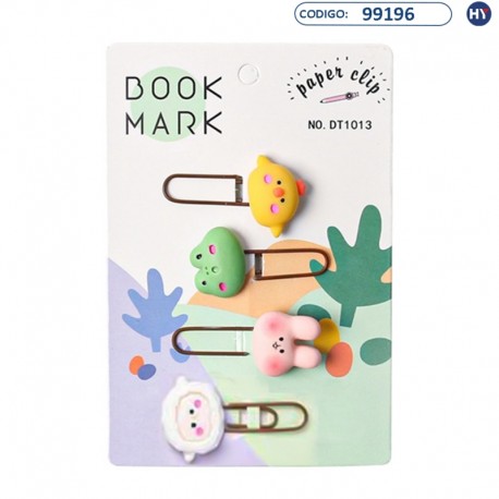 Clip Book Mark DT1013 - Animais 4 unidades - F0445