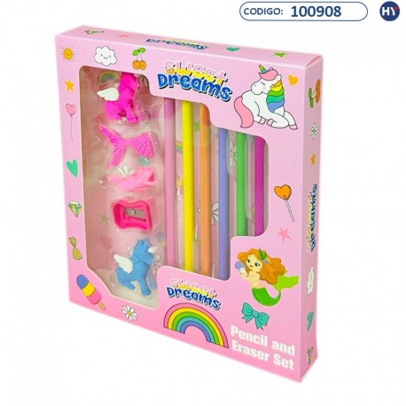 Kit Escolar Infantil Dibujo de Unicornio - F0346