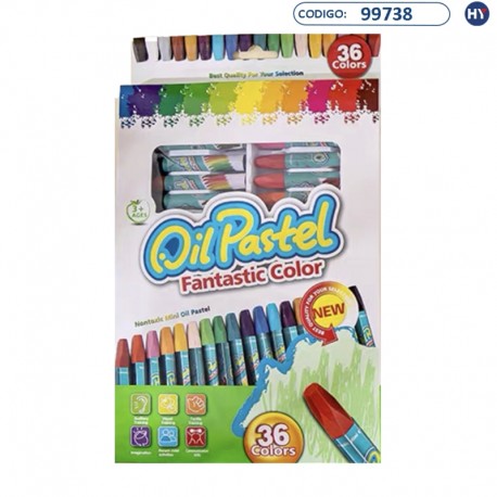 Lápis de Cera Oil Pastel Fantastic Color - 36 cores - F0008