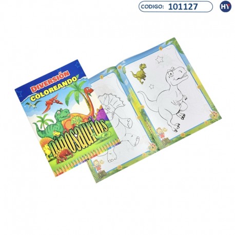 Libro Infantil Para Colorear - Dinosaurios - 48 páginas - F0376