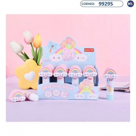 Plasticola en Barra Infantil Weibo - Solid Glue Stick - Arcoiris - F0478