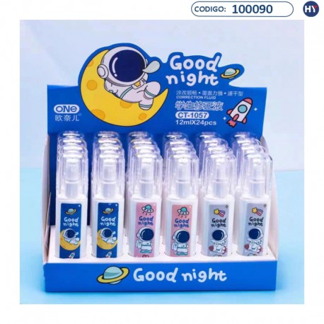 Corrector Líquido de Texto Infantil CT-1057 - Good Night Astronauta - F0158