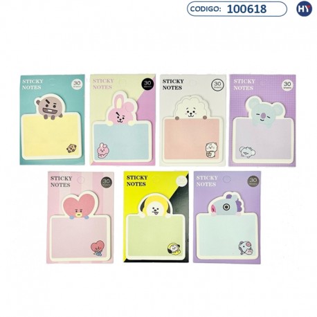 Bloc de Notas Adhesivas - Sticky Notes Animales - 30 sheets - F0302