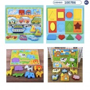 Brinquedo Educativo Infantil Quebra-Cabeça - Temático - F0326