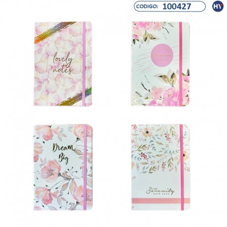 Cuaderno Estampado Lovely Notes Dream Big - Rosa/Blanco/Púrpura - F0273