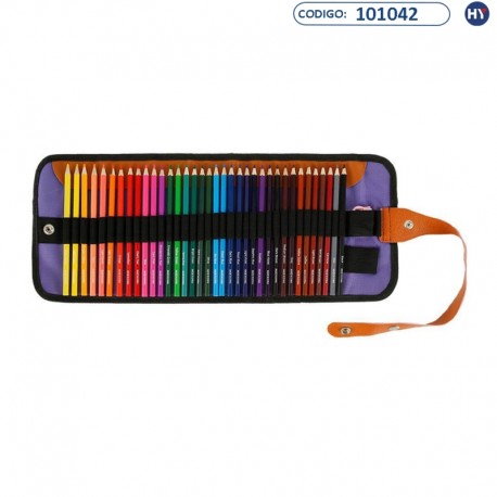 Lápiz de Color con Estuche Abre Fácil - 50 colores - F0368