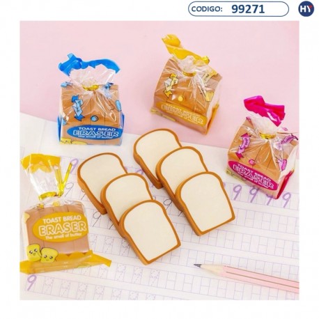 Borracha Infantil Temático de Pão - Toast Bread - F0476