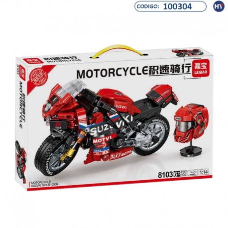 Brinquedo LEIBAO Blocos de Montagem de Motocicleta 8103 de 430 peças (F0247)