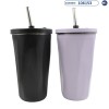 Vaso Térmico L6015 Vacuum Insulated de 600ml con Pajilla - Varios Colores