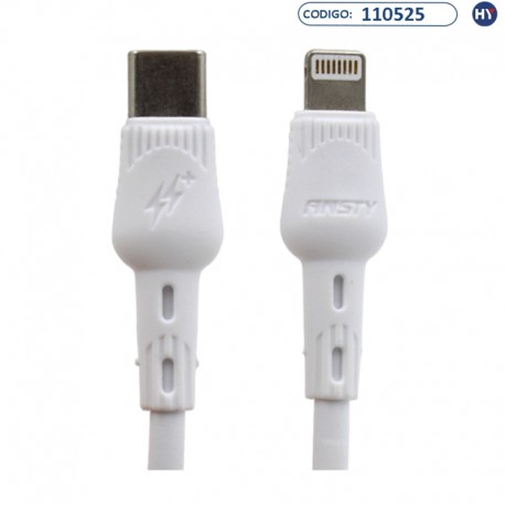 Cabo Conector ANSTY Z-024-PI de 1 Metro - USB-C/Lightning 3.1A