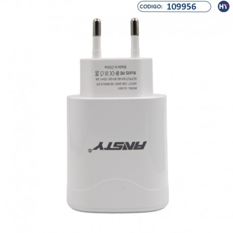 Cargador Fuente ANSTY C-031-A / 2USB con Cable Micro-USB 2.4A