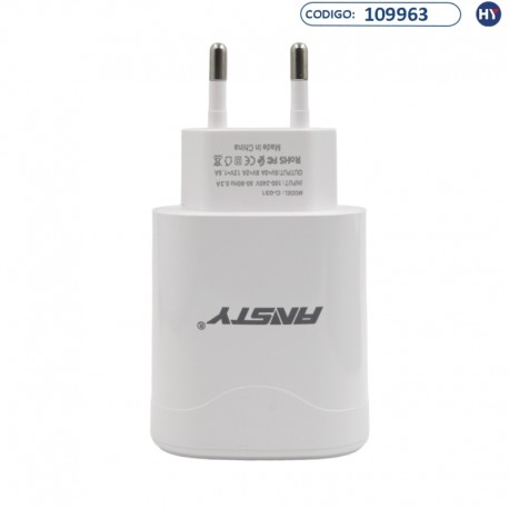 Cargador Fuente ANSTY C-031-I / 2USB con Cable Lightning 2.4A