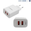 Carregador Fonte ANSTY C-033-T / 2USB com Cabo USB-C 3.4A