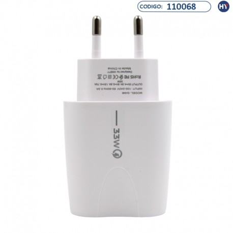 Carregador Fonte ANSTY Q-046-T de 33W com Cabo USB-C