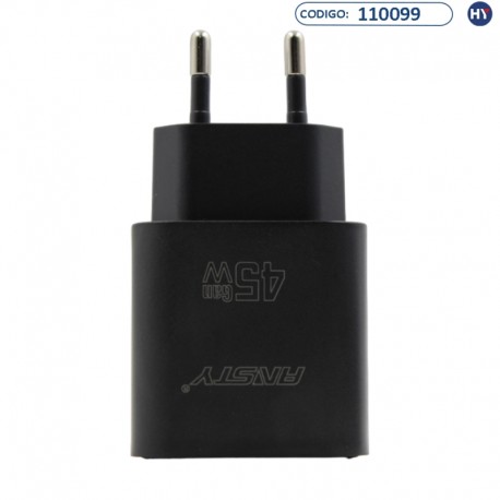 Carregador Fonte ANSTY Q-040 T de 45W com Cabo USB-A/USB-C