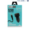 Cargador p/Auto ANSTY CAR-021-I de 51W - Cable Lightning