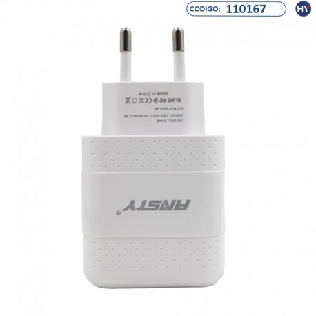 Cargador Fuente ANSTY C-048-I / 2USB con Cable Lightning 3.4A