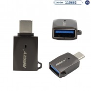 Adaptador ANSTY Mini OTG + Chaveiro UA-01 USB 3.0 / USB-C