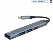 Adaptador ANSTY UA-05 / Hub 4 em 1 - Multifuncional USB-C