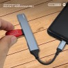 Adaptador ANSTY UA-05 / Hub 4 em 1 - Multifuncional USB-C