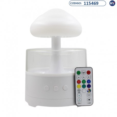 Humidificador Portable con Speaker LS-119 Nube/Lluvia - Bluetooth - Blanco