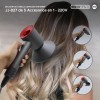 Secador de Cabelo Leafless Hair Drier JJ-827 com 5 Acessórios em 1 - 220V