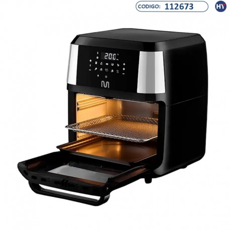 Freidora & Horno Eléctrico Multilaser GO226 de 1800W / 12L / 200°C / 220V - Negro