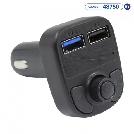 Transmisor FM X8 con Bluetooth y Micrófono - Negro